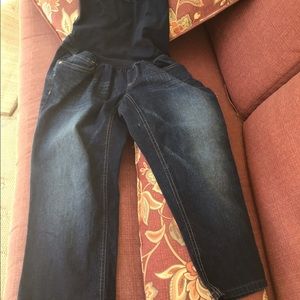 Motherhood Oh Baby Maternity Jeans Capri Size Medium Blue Stretch Denim Capri